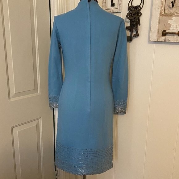 Vintage Lilli Diamond California Boho Sequin Long Sleeve Women Dress - Picture 4 of 15